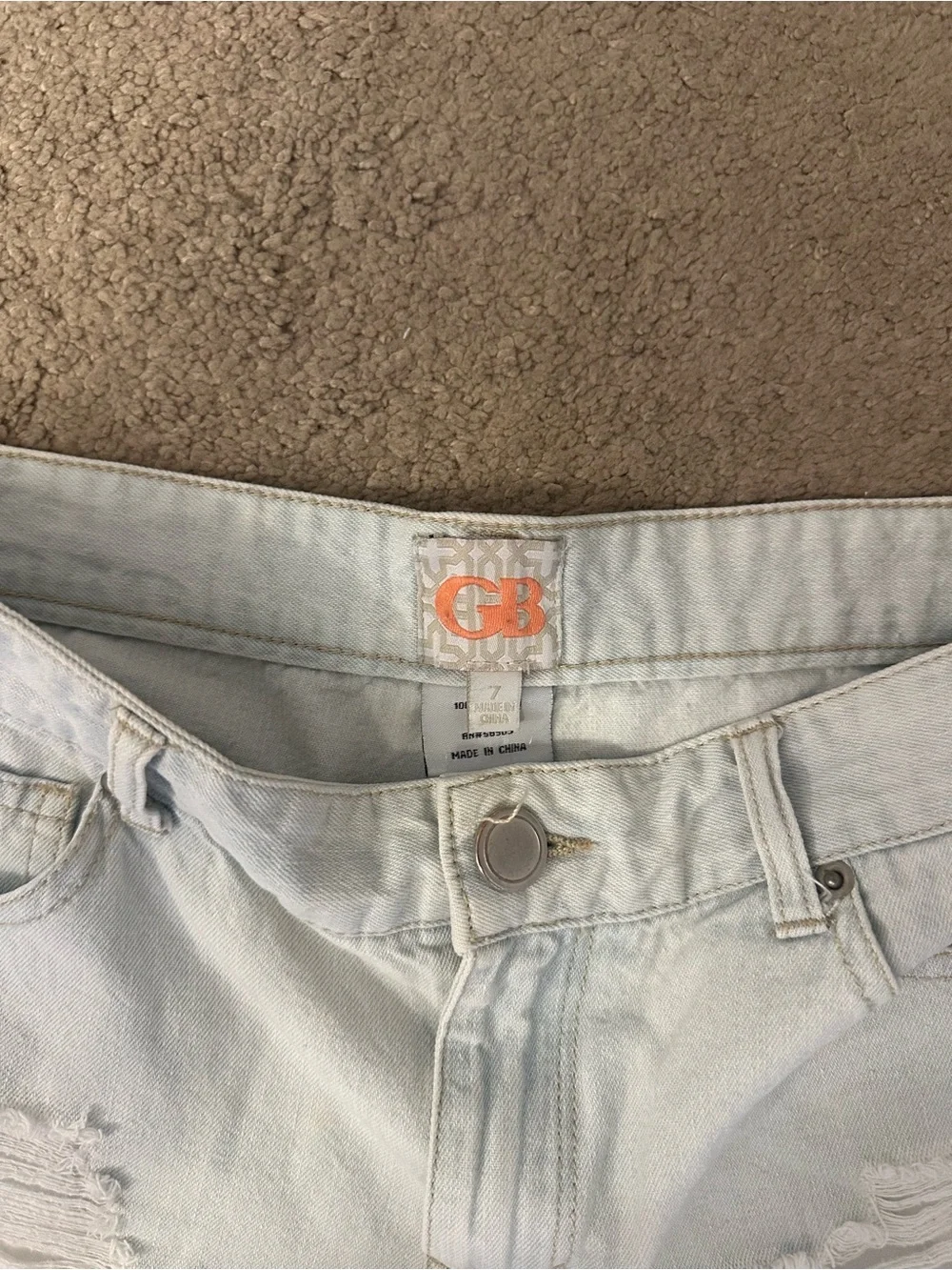 Light denim GB Jean shorts